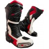 MENS RED & WHITE MOTORBIKE  LEATHER BOOTS